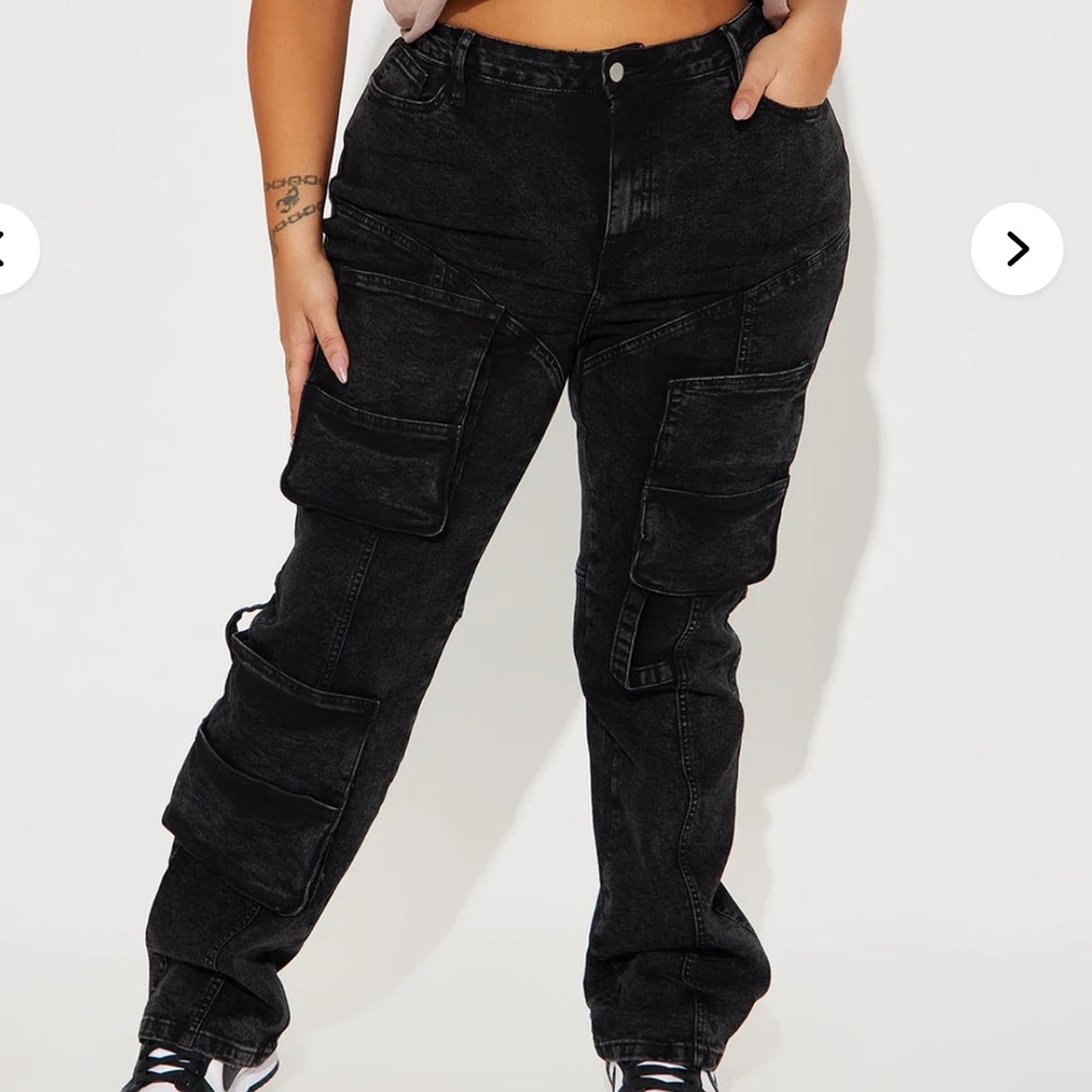 Fashion Nova Black Straight Leg Jeans